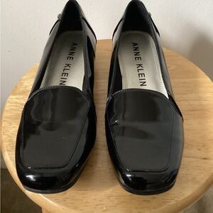 Anne Klein Black Patent leather Slip-On Loafers